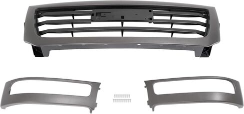 Grill Compatible with 2003-2006 GMC Sierra 1500|2007 GMC Sierra 1500 Classic|2003-2004 GMC Sierra 2500 Replacement for 19130790 GM1200476 Front Bumper Textured Grille Gray+Black Plastic(ABS) in Saudi Arabia