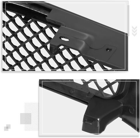 Diamond Mesh Front Bumper Grille Grill Compatible with 07-13 Chevy Silverado 1500,Matte Black in Saudi Arabia