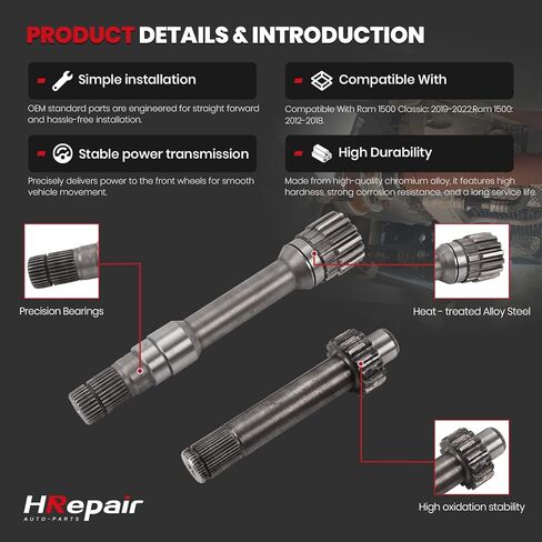 630-011 Front Axle Shaft fits for 2012-2018 Dodge Ram 1500 & 2019-2022 Ram 1500 Classic in Saudi Arabia