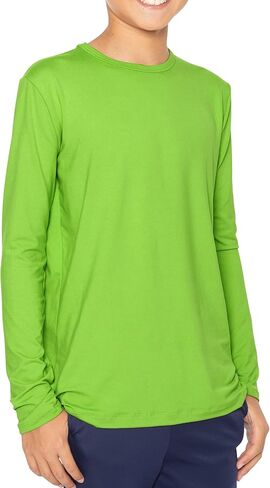 STRETCH IS COMFORT Boy's Oh So Soft Long Sleeve Top Crew Neck | 4-16 in Saudi Arabia