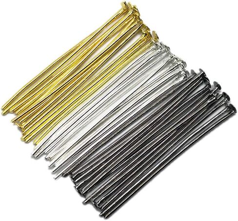 200pcs Silver Plated Head Pins 21GA 1.5"/35mm ~Jewelry Making~ in Saudi Arabia