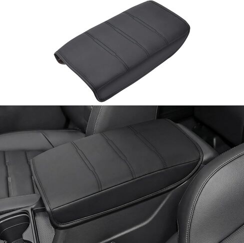 غطاء وحدة التحكم المركزية لسيارة Honda CRV 2026 2025 2024 2023، غطاء مسند ذراع سميك وناعم من جلد البولي يوريثان المطور لسيارة CRV 2023-2026 (خياطة سوداء) in Kuwait