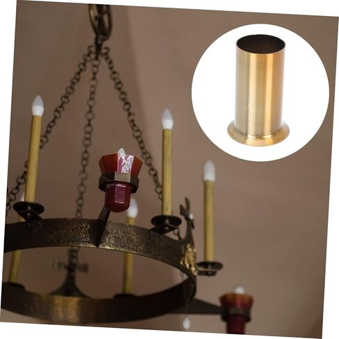 10-Piece Crystal Chandelier Candle Holder Sleeves Elegant Lamp Base Covers for Home Decor Iron Lamp Tube Suitable for Candle Lights in Saudi Arabia