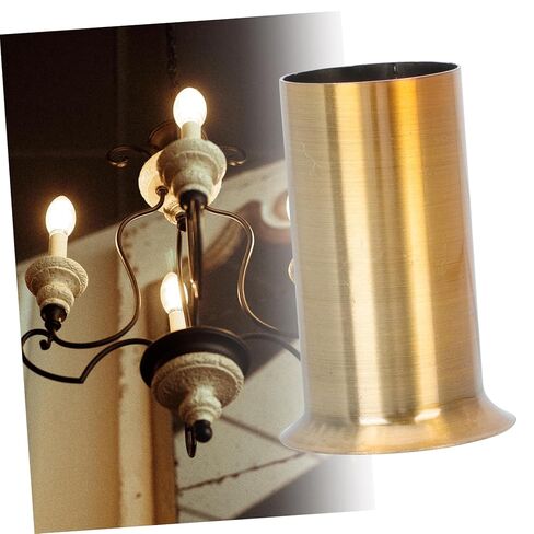 10-Piece Crystal Chandelier Candle Holder Sleeves Elegant Lamp Base Covers for Home Decor Iron Lamp Tube Suitable for Candle Lights in Saudi Arabia