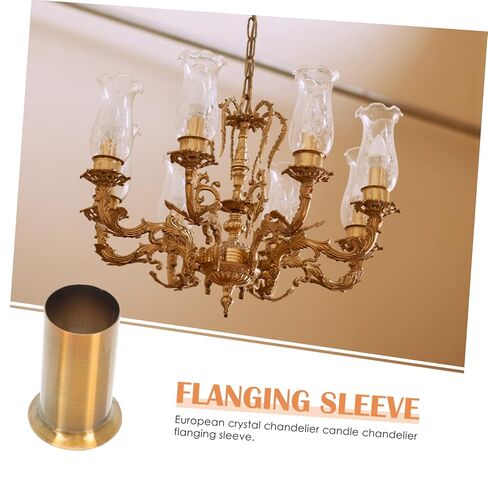 10-Piece Crystal Chandelier Candle Holder Sleeves Elegant Lamp Base Covers for Home Decor Iron Lamp Tube Suitable for Candle Lights in Saudi Arabia