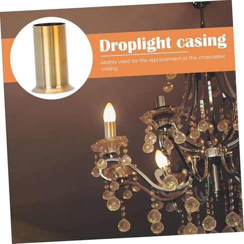 10-Piece Crystal Chandelier Candle Holder Sleeves Elegant Lamp Base Covers for Home Decor Iron Lamp Tube Suitable for Candle Lights in Saudi Arabia