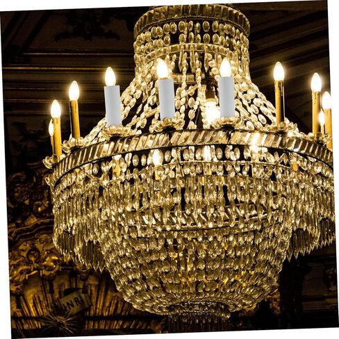 POPETPOP 6Pcs Metal Candle Flanging Sleeves for Chandelier Lighting Lamp Socket Easy Installation Chandelier Accessories for Home Decor in Saudi Arabia