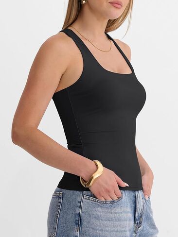ANRABESS Womens Double Lined Tank Top Racerback Basic Shirts Summer Fashion Clothing 2026 in Saudi Arabia