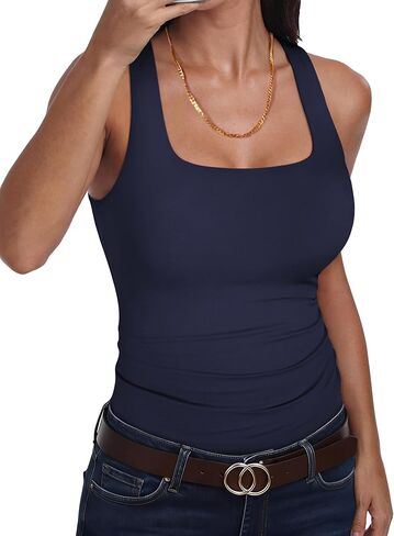 ANRABESS Womens Double Lined Tank Top Racerback Basic Shirts Summer Fashion Clothing 2026 in Saudi Arabia