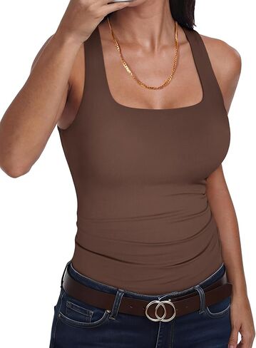 ANRABESS Womens Double Lined Tank Top Racerback Basic Shirts Summer Fashion Clothing 2026 in Saudi Arabia
