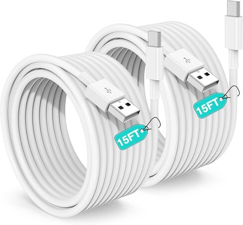 Car Carplay Cable for iPhone 15(6FT+6FT+6FT), USB A to USB C for Carplay, Car Charger Cable Cord for iPhone 15/Pro Max/Pro/Plus, iPad Air 5th 4th Mini 6th-White in Saudi Arabia