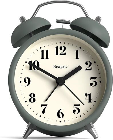 NEWGATE® Theatre Alarm Clock | Modern Classic Twin Bell Alarm Clock | French Navy | Easy to Read Numbers | Ideal for Bedside, Desk or Shelf | Retro Bedroom & Office Accessory in Saudi Arabia