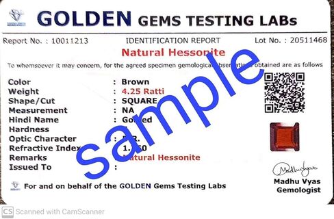 18.00 Ratti Natural Gomed Stone Astrological Gold Ring Adjustable Gomed Hessonite Astrological Gemstone for Men and Women (Lab - Tested) in Saudi Arabia