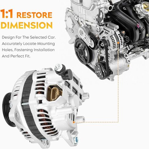 New Alternator for Mitsubishi Galant L4 2.4L 2004-2012, Eclipse L4 2.4L 2006-2012, 400-48079 in Saudi Arabia