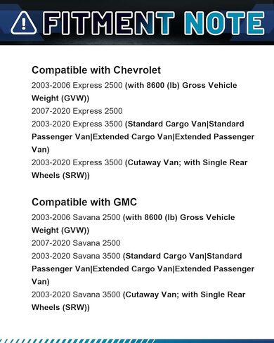 مجموعة فرجار الفرامل الخلفية مع دعامة متوافقة مع Chevy Express 3500/2500 2003-2020؛ جي إم سي سافانا 3500/2500 2003-2020، 18-B4934 18-B4935، السائق الخلفي وجانب الراكب، مجموعة من 2 in Saudi Arabia