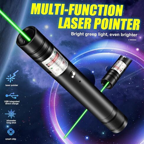 LUEIIN Long Range Laser Pointer, Rechargeable Green Laser Pointer High Power for Presentations in Saudi Arabia