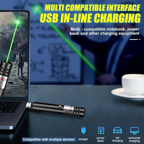 LUEIIN Long Range Laser Pointer, Rechargeable Green Laser Pointer High Power for Presentations in Saudi Arabia