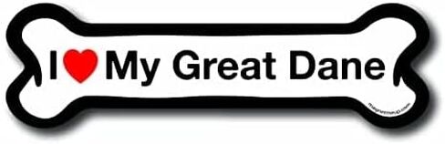 ملصق مغناطيسي Magnet Me Up I Love My Great Dane Dog Bone، مقاس 2 × 7 بوصة، مغناطيس سيارات عالي التحمل لسيارة شاحنة الدفع الرباعي in Saudi Arabia