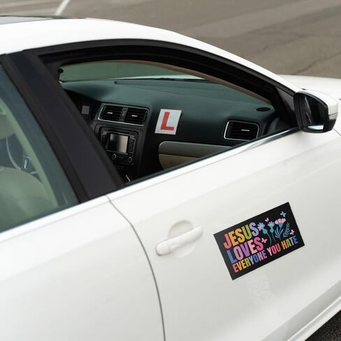 [7.5"x4.5"] Jesus Loves Everyone You Hate Bumper Magnet Funny Progressive Christian Magnet God Religious Decal Equality Liberal Social Justice Activist Gift for Car Truck Fridge in Saudi Arabia