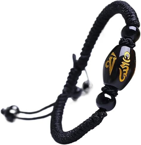 MaikOn Tiger Eye Bracelet,Feng Shui Bracelet, Feng Shui Obsidian Red/Black String Wealth Bracelet Reiki Amulet Lucky Adjustable Ward Off Evil Bracelet Women Men,Red (Color : Red) in Saudi Arabia