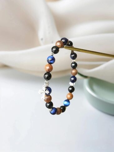 beaded bracelets for women-Gemstone Beads for Women, protection bracelet, Courage, Focus, Balance & Luck， Fashion Accessory for Energy Balancing with Gift Box (8mm) in Saudi Arabia