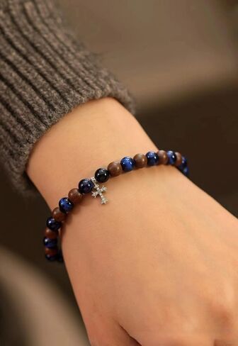 beaded bracelets for women-Gemstone Beads for Women, protection bracelet, Courage, Focus, Balance & Luck， Fashion Accessory for Energy Balancing with Gift Box (8mm) in Saudi Arabia