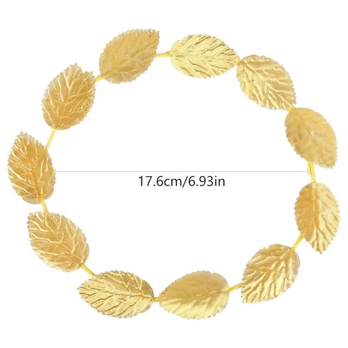 عصابة رأس من أوراق الشجر اليونانية، عصابة رأس من أوراق الغار الروماني، إكليل ذهبي، تاج رأس يوناني، زي الآلهة للنساء والرجال، ملحقات تزيين حفلات الهالوين، عبوة من قطعتين in Kuwait