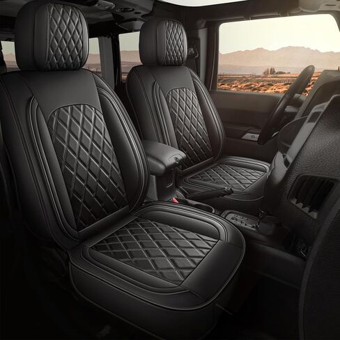أغطية مقاعد الشاحنة MIROZO لسيارة Toyota Tacoma، أغطية مقاعد من الجلد الصناعي مجموعة كاملة من واقي مقعد السيارة المقاوم للماء يناسب سيارة Toyota Tacoma Crew Cab، مجموعة غطاء المقعد الأمامي والخلفي (أسود، مجموعة كاملة) in Kuwait
