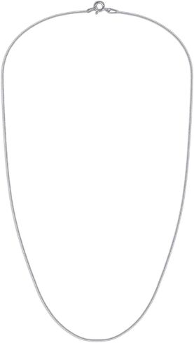Italian-Crafted 0.70mm 14K White Gold Over Sterling Silver 18" Snake Chain Necklace – Spring Ring Clasp in Saudi Arabia