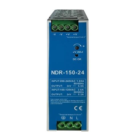 1pcs 2.5A 12V 5.2A 24V NDR150W Industrial DIN Rail Mounted AC to DC Single Output Switching Power Supply(NDR-150W-24V 5.2A) in Saudi Arabia