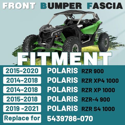 UTV Front Bumper Fascia Compatible with 2017-2024 Can-Am Traxter Maverick X3 Max Turbo R RR DS RS DPS 900 1000R Replacement For 705009508 Plastic(PP) Textured in Saudi Arabia