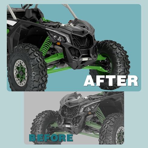 UTV Front Bumper Fascia Compatible with 2017-2024 Can-Am Traxter Maverick X3 Max Turbo R RR DS RS DPS 900 1000R Replacement For 705009508 Plastic(PP) Textured in Saudi Arabia