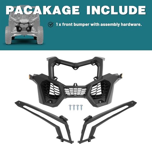 UTV Front Bumper Fascia Compatible with 2017-2024 Can-Am Traxter Maverick X3 Max Turbo R RR DS RS DPS 900 1000R Replacement For 705009508 Plastic(PP) Textured in Saudi Arabia