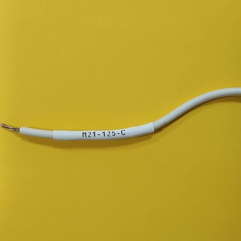 Heat Shrink Tubing Label Tape Compatible for M21-125-C-342-WT Cartridge Work with M210 LAB BMP21-PLUS/LAB IDPAL Label Printer,Black on White, 0.24" Width, 7' Length in Kuwait