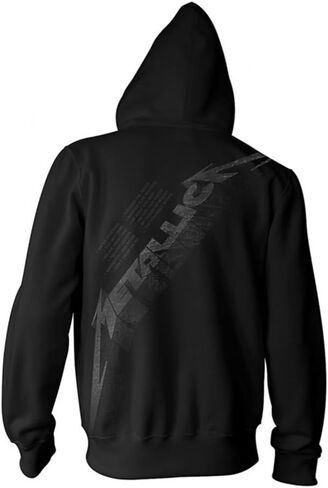Metallica Black Album Burnished Zip Up Hoodie Black | Officially Licensed Merchandise in Saudi Arabia