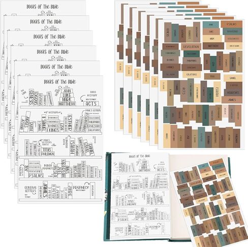 48 قطعة من ملصقات الكتاب المقدس من Frienda، تتبع قراءة الكتاب المقدس، نمطان تحب قراءة رف الكتب المسيحية، هدايا لقراء صفحة التلوين لبدء رحلة القراءة الأعمق في محبي الكتب المسيحية in Kuwait