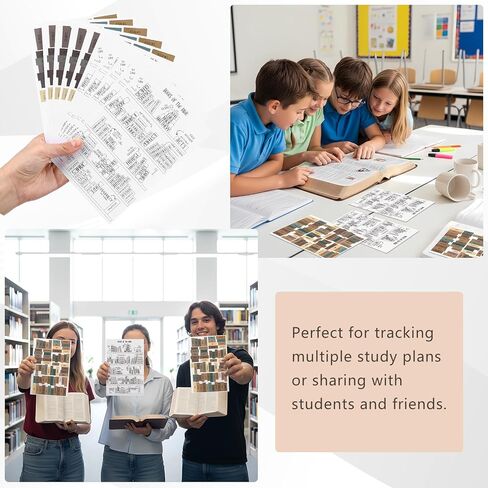 48 قطعة من ملصقات الكتاب المقدس من Frienda، تتبع قراءة الكتاب المقدس، نمطان تحب قراءة رف الكتب المسيحية، هدايا لقراء صفحة التلوين لبدء رحلة القراءة الأعمق في محبي الكتب المسيحية in Kuwait