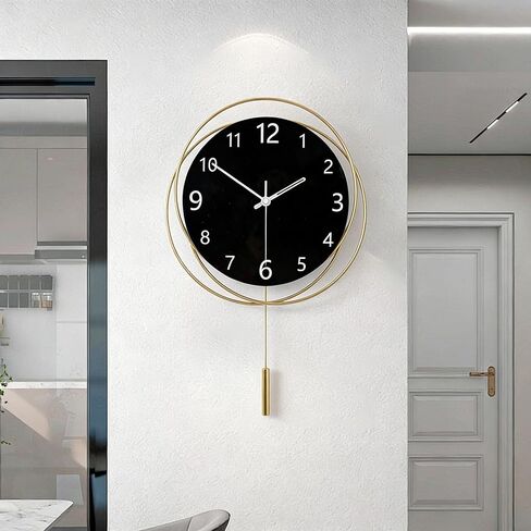 SIN&MI Large Wall Clocks for Living Room,Silent Non-Ticking Quartz Battery Operated,Modern Decorative Wall Clock for Kitchen Bathroom Bedroom Home Wall Decor,12.5 * 25.5 Inch in Saudi Arabia