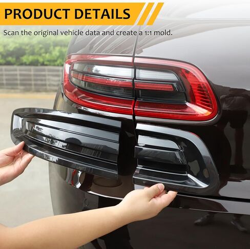 TOYCIDFG Tail Light Tinted Cover Trim Transparent Compatible with Porsche Macan 2014-2017 Car Lamp Back Light Brake Light Cover Accessories in Saudi Arabia