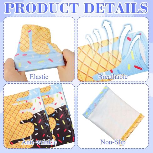 BLMHTWO 3 Sets Ice Cream Baseball Headbands and Sports Wristbands, Baseball Ice Cream Drip Headband Sweat Band for Women＆Men Basketball Outdoor Athletic, Running, Gym in Saudi Arabia