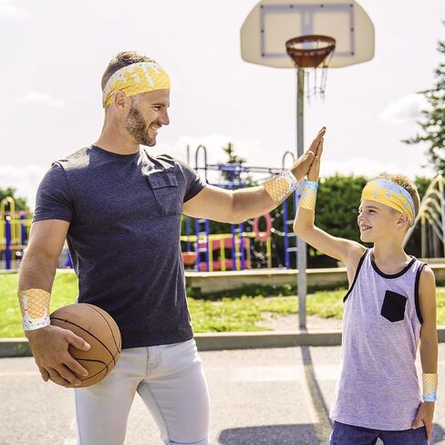 BLMHTWO 3 Sets Ice Cream Baseball Headbands and Sports Wristbands, Baseball Ice Cream Drip Headband Sweat Band for Women＆Men Basketball Outdoor Athletic, Running, Gym in Saudi Arabia