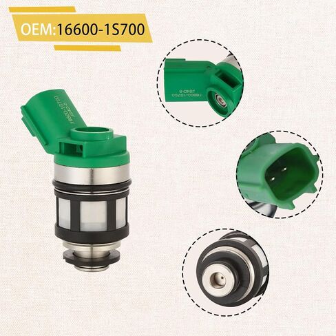 JS4D-5 Fuel Injectors,Compatible with/Nissan 2.4 Frontier Xterra 1998-2004,Compatible with/Nissan Pickup 2.4L 1996-1997 |1 Holes| |Set of 4| Replace#16600-1S700 in Saudi Arabia