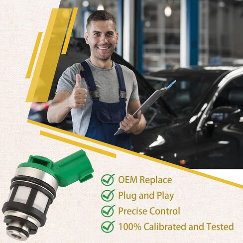 JS4D-5 Fuel Injectors,Compatible with/Nissan 2.4 Frontier Xterra 1998-2004,Compatible with/Nissan Pickup 2.4L 1996-1997 |1 Holes| |Set of 4| Replace#16600-1S700 in Saudi Arabia