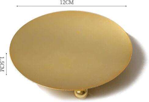 Retro Round Plate Candle Holder - Elegant Table Decor for Romantic Dinners, Home Decorative Centerpiece (Black) BLC1509-01 in Saudi Arabia