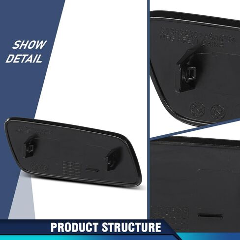 PIT66 Front Headlight Washer Nozzle Cover Cap Left & Right Side Compatible with Volvo S90 / V90 / V90 Cross Country 2017 2018 2019 2020 2021 2022 2023 2024 2025 39839830, 39839842 Glossy Black in Saudi Arabia