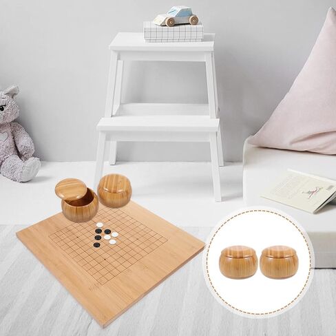 VOSAREA Go Chess Game Pieces Bowl Jujube Wood Bowls Weiqi Game Stones Container Holder for Classic Strategy Go Board Game Supplies in Saudi Arabia