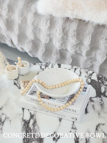وعاء فاكهة خرساني مزخرف لعداد المطبخ، وعاء مفاتيح حديث للمدخل، وعاء حلوى صغير، ديكور غرفة طاولة القهوة (رمادي فاتح، 7 بوصات) in Kuwait