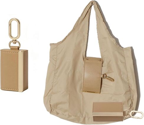 Foldable Tote Bag Keychain - Large Capacity Portable Shopping Bag Keyring - Reusable Groceries Bag for Daily Use in Saudi Arabia