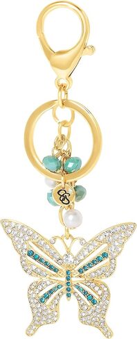 Jessica Simpson Pave Crystal Keychain, Cute Purse Charms and Bag Charms for Handbag, Tote, Backpack, Mother's Day Gifts in Saudi Arabia
