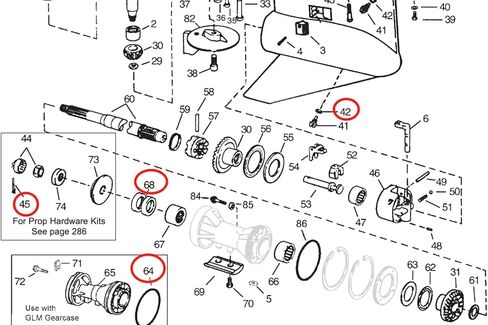 320862 الوحدة السفلية لعلبة التروس المروحة مانع تسرب زيت أسطوانة العمود O-حلقة 305123 لـ OMC Cobra V6 V8 306394 311598 18-2002 in Saudi Arabia
